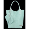 Bőr táska shopper bag Vittoria Gotti menta B15